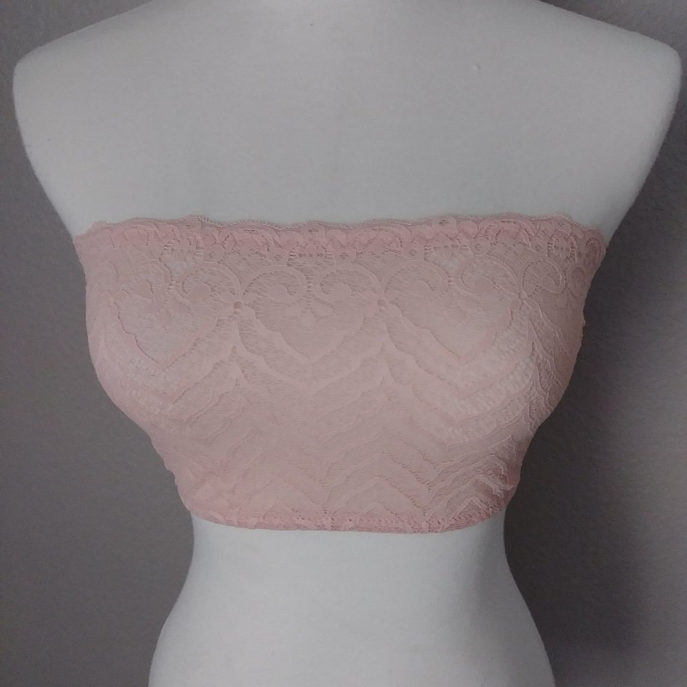 New Forever 21 Pink Lace Bra Bandeau Size Small